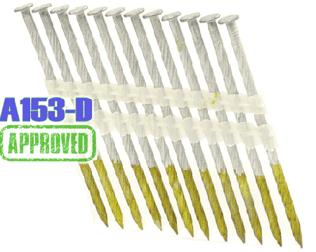 3-1/2" x .131 Screw Hot Dip 21 degree Plastic Collated Strip Framing Nails